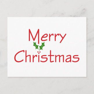 Carte postale Joyeuse Christmas Holly