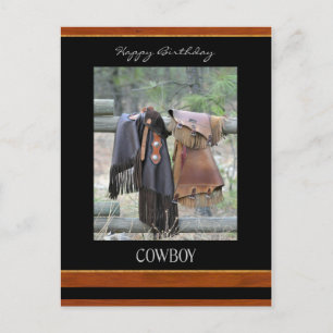 Carte postale Joyeuse de Cowboy anniversaire