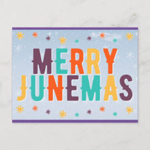 Carte postale joyeuse et colorée de Junemas
