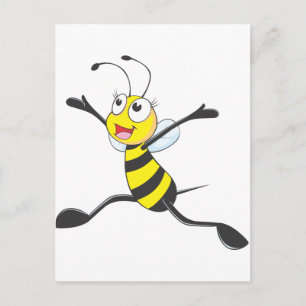 Carte Postale Joyeuse Femme Bee