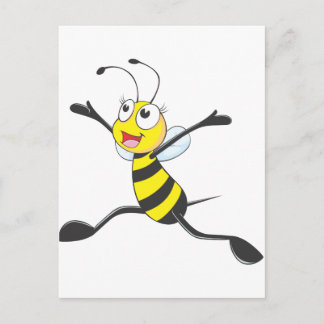Carte Postale Joyeuse Femme Bee