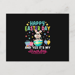 Carte Postale Joyeuse fête de Pâques et oui c'est mon anniversai