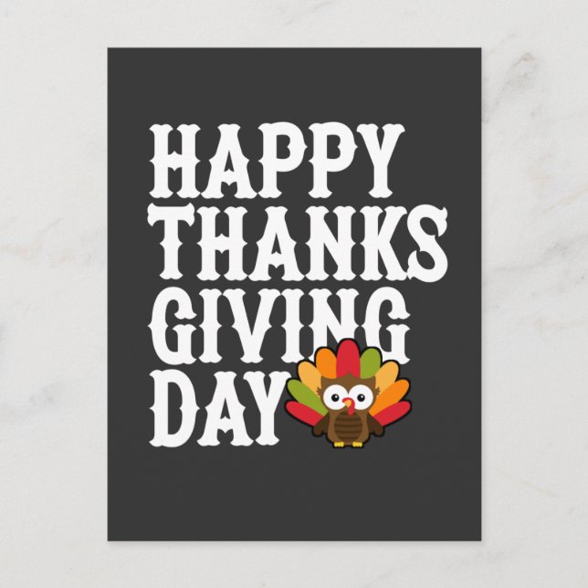 Carte Postale Joyeuse fête de Thanksgiving (Devant)