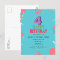 Joyeuse fête des enfants du 4e anniversaire