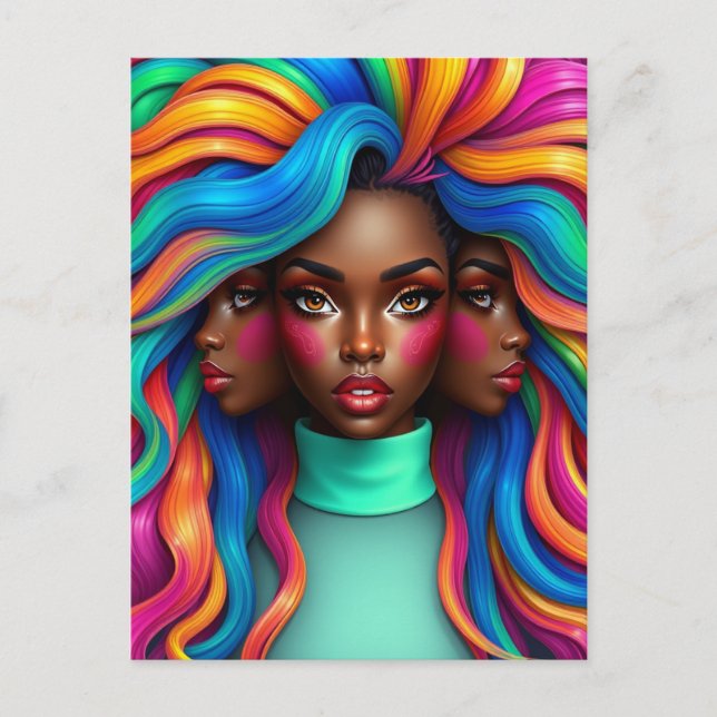 Carte Postale Joyeuse fête des Mères Afrocentrique Blacknificent (Devant)