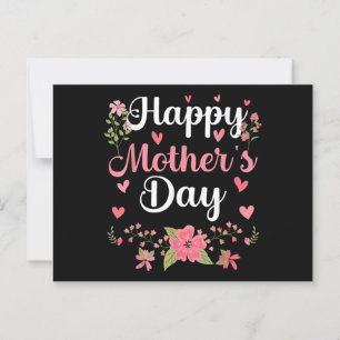 Carte Postale Joyeuse fête des mères maman mignonne Florale femm