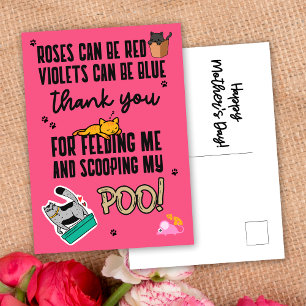 Carte Postale Joyeuse Fête des Mères Rose Mignonne Drôle De la P