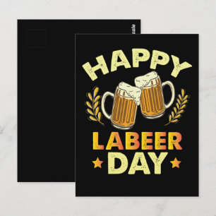 Carte Postale Joyeuse Fête du Travail Sarcasique Fête de la Bièr