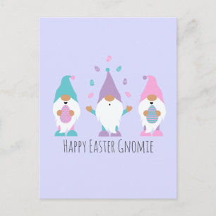 Carte Postale Joyeuse Gnomie de Pâques Jonglant des oeufs de Pâq