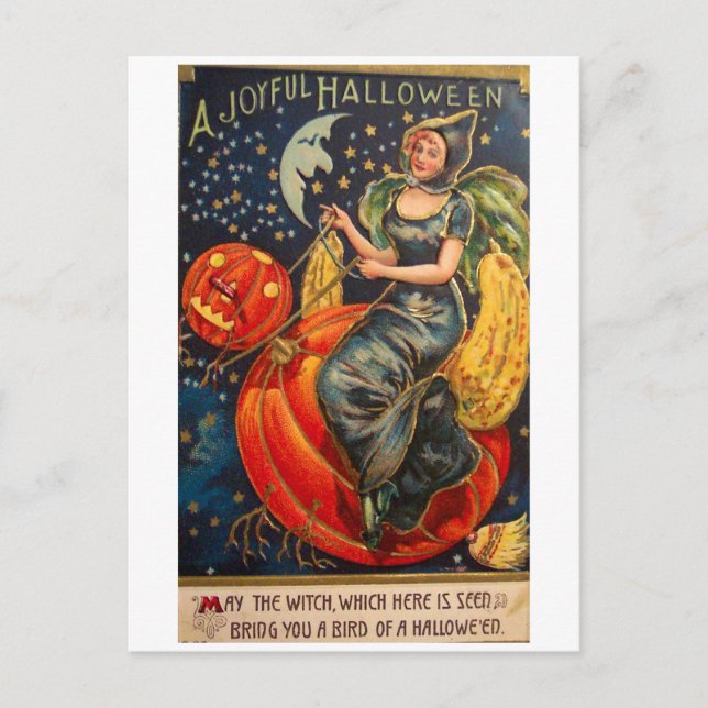Carte Postale Joyeuse Halloween Vintage rétro (Devant)