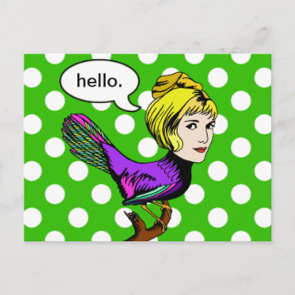 Carte postale Joyeuse Harpy Anthropomorphes Bird G