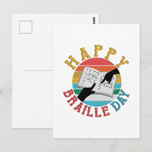 Carte Postale Joyeuse Journée Braille