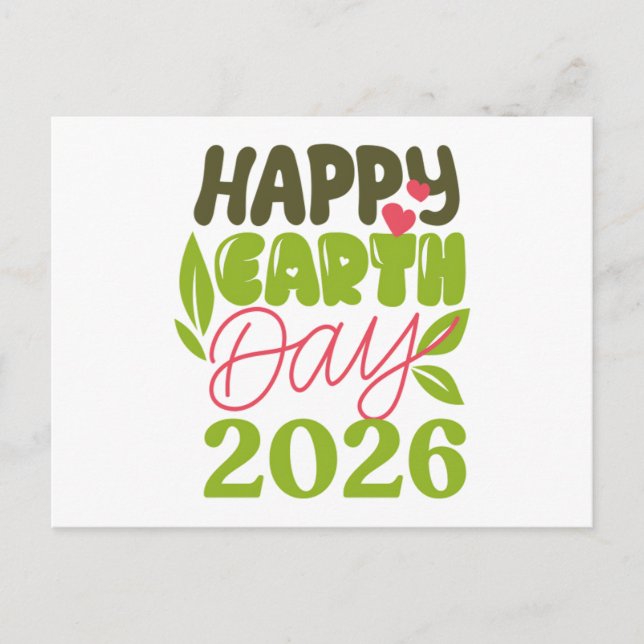Carte Postale Joyeuse Journée de la Terre 2026 (Devant)
