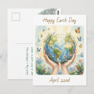 Carte Postale Joyeuse Journée de la Terre 22 avril