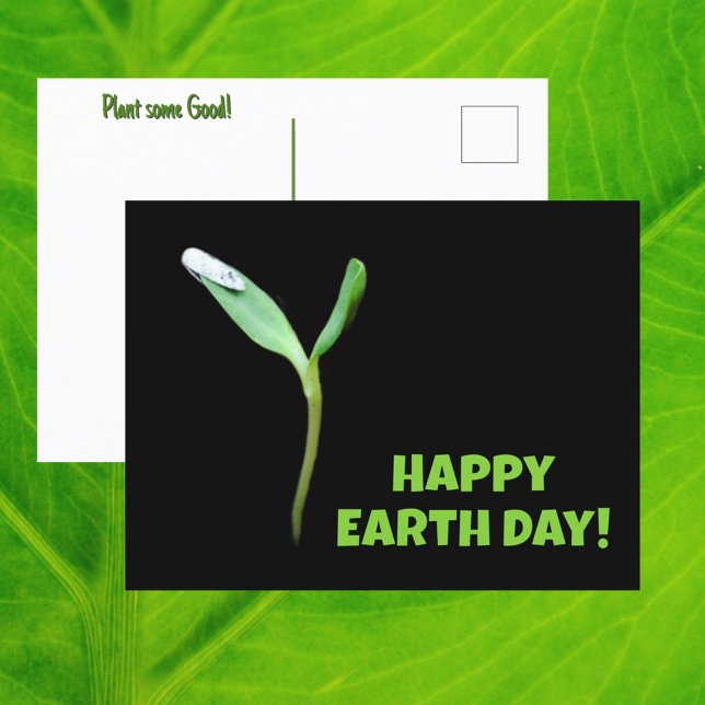 Carte Postale Joyeuse Journée de la Terre Nouvelle Croissance Je (Créateur téléchargé)