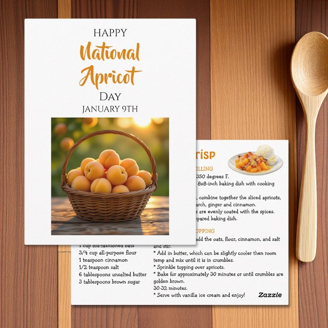 Carte Postale Joyeuse Journée nationale de l'abricot | 9 janvier (Créateur téléchargé)