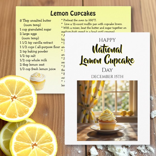 Carte Postale Joyeuse Journée nationale des cupcakes au citron | (Créateur téléchargé)
