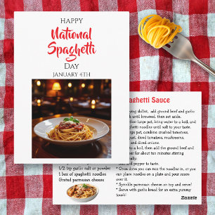 Carte Postale Joyeuse Journée nationale des spaghetti 4 janvie
