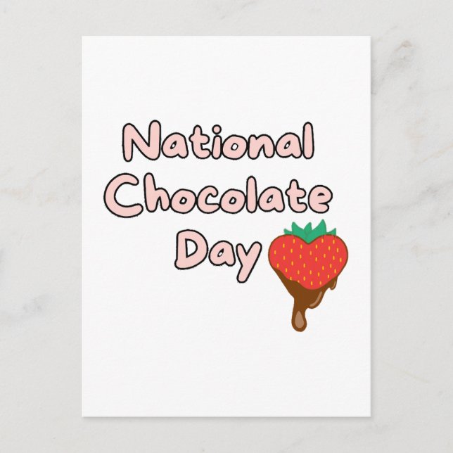 Carte Postale Joyeuse journée nationale du chocolat (Devant)