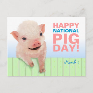 Carte Postale Joyeuse Journée nationale du cochon !