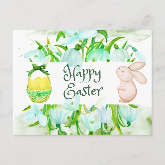 Carte Postale Joyeuse Lys de Pâques des Fleurs de Vallée (Devant)