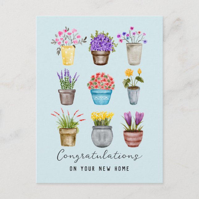 Carte Postale Joyeuse nouvelle maison Félicitations pour la pend (Devant)