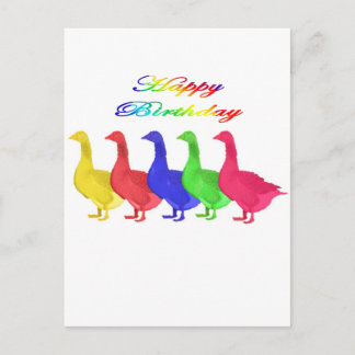 Carte Postale Joyeuse Oie d'anniversaire