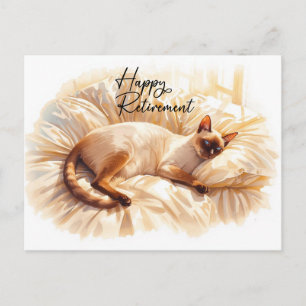 Carte Postale Joyeuse retraite pour amoureuse des chats maman ch