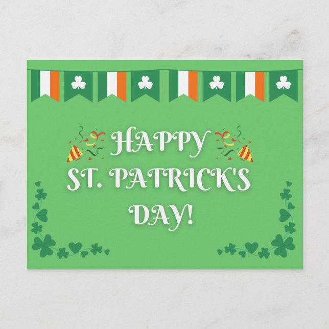 Carte Postale Joyeuse Saint-Patrick (Devant)