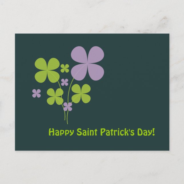 Carte Postale Joyeuse Saint-Patrick (Devant)