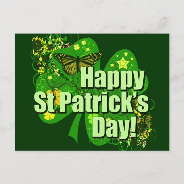 Carte Postale Joyeuse Saint-Patrick (Devant)