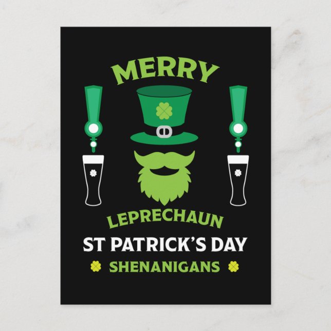 Carte Postale Joyeuse Saint-Patrick d'Irlande Australie 17 mars (Devant)