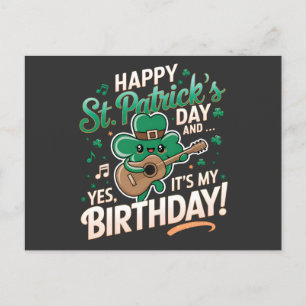 Carte Postale Joyeuse Saint-Patrick et oui c'est mon anniversair