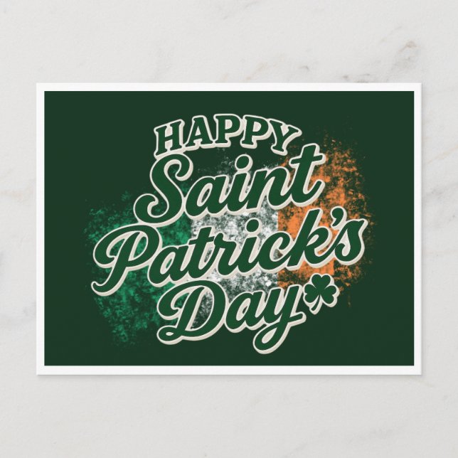Carte Postale Joyeuse Saint Patrick vintage  (Devant)