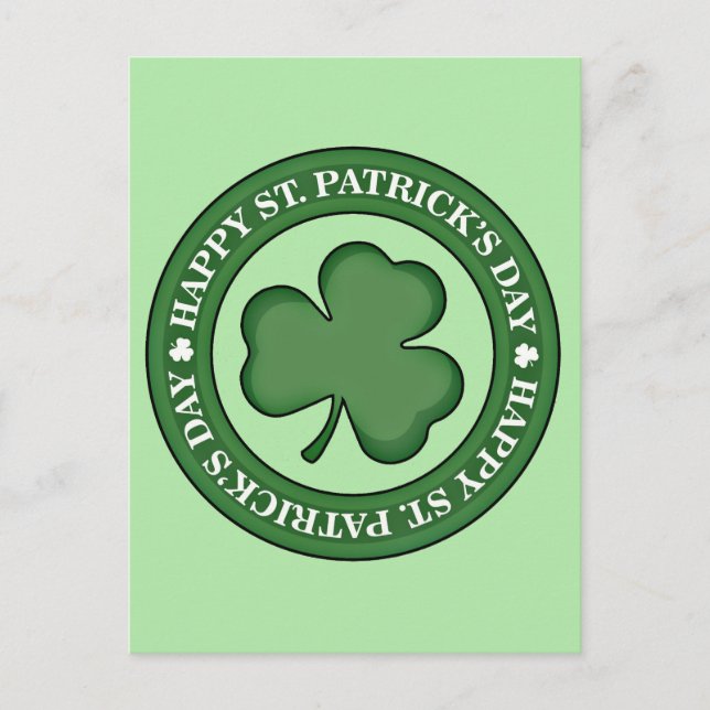 Carte Postale Joyeuse Saint-Patricks Day (Devant)