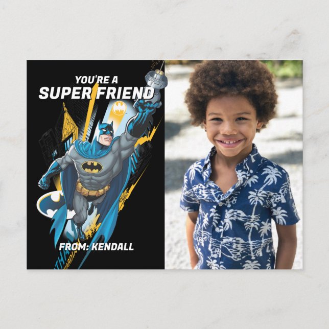 Carte Postale Joyeuse Saint-Valentin Batman (Devant)