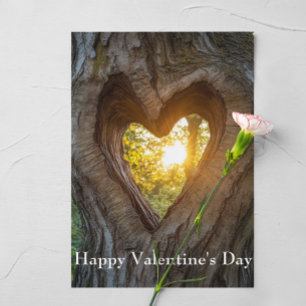 Carte Postale Joyeuse Saint-Valentin Cœur dans l'arbre