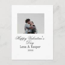 Joyeuse Saint-Valentin couple photo moderne simple