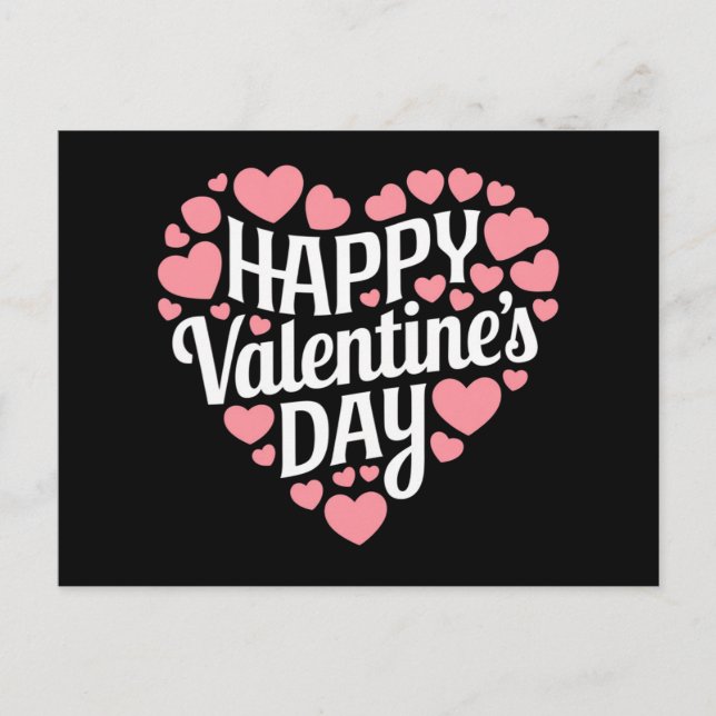 Carte Postale Joyeuse Saint Valentin drôle cœur amour Valentin  (Devant)