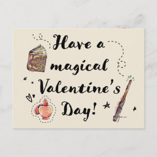 Carte Postale Joyeuse Saint-Valentin magique