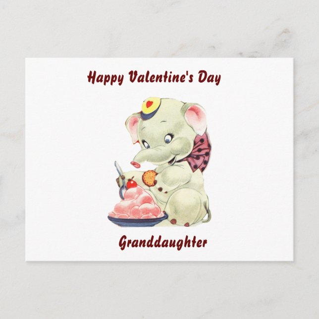 Carte Postale Joyeuse Saint-Valentin petite-fille (Devant)