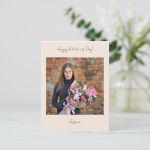 Carte Postale Joyeuse Saint-Valentin Photo de script moderne