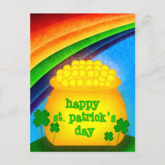 Carte Postale Joyeuse St. Patrick's Day - Gold