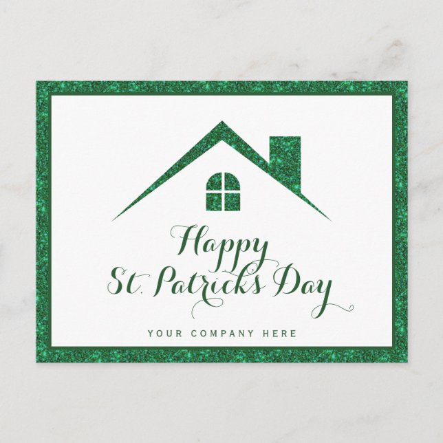 Carte Postale Joyeuse St. Patrick's Day Maison immobilière  (Devant)
