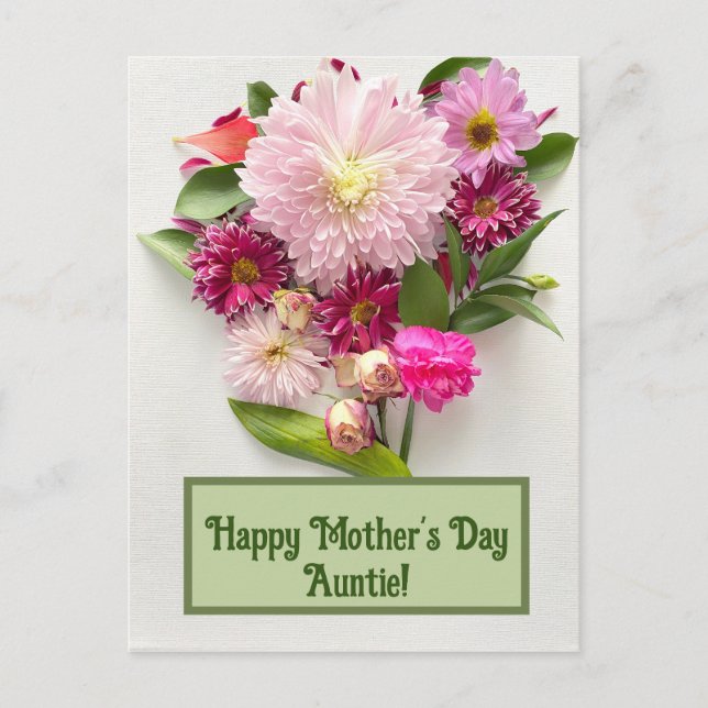 Carte Postale Joyeuse tante de la Fête des Mères ! (Devant)