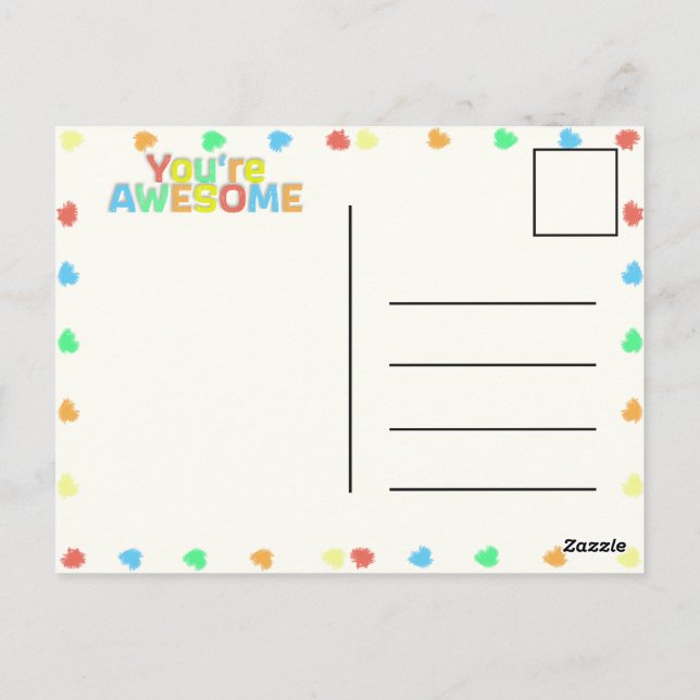 Carte Postale Joyeuse Toute Occasion (Dos)