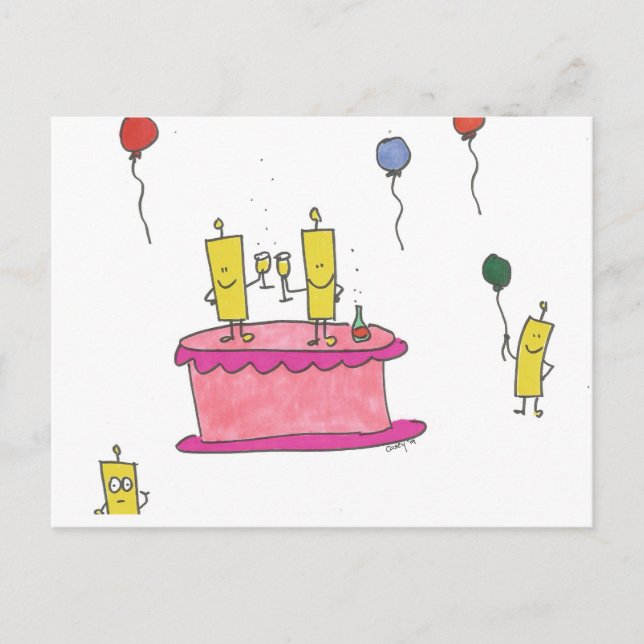 Carte Postale Joyeuses Bulles pour votre Anniversaire (Devant)