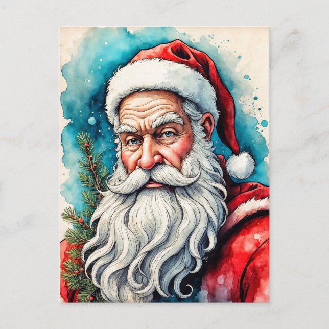 Carte Postale Joyeuses Fêtes Du Père Noël (Devant)