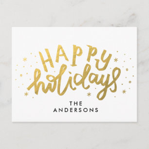 Carte Postale Joyeuses Fêtes Lettreing Noël