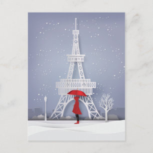 Carte Postale Joyeuses fêtes Noël à Paris